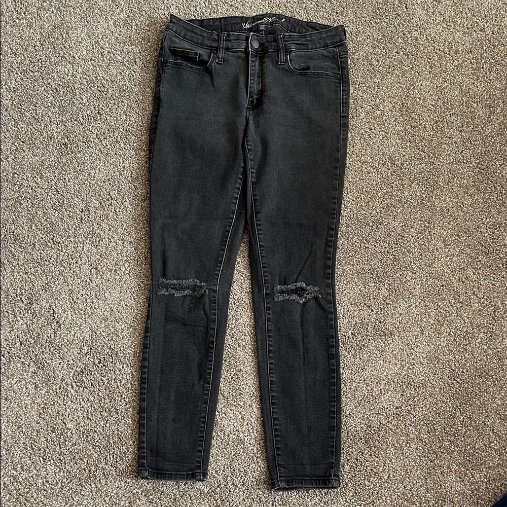 Women's Black Distressed Jeans